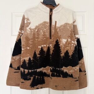 Art Class Boy’s Tree Landscape Quarter Zip Sherpa